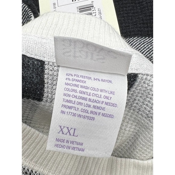 New! Women’s Buffalo Check Thermal Pajama Set - Stars Above. XXL - Picture 12 of 15